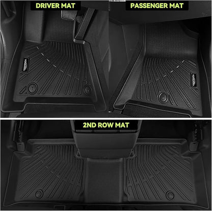 Tongama-Floor Mats for 2010-2013 Kia Soul, All Weather TPE Floor Liners and Trunk Mat and Backrest Mats Protectors for Kia Soul Waterproof Interior Accessories