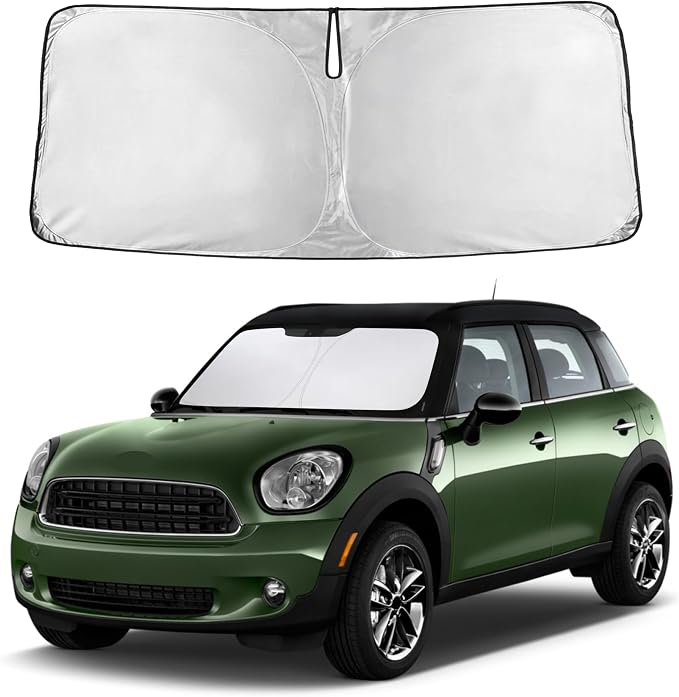 EcoNour Windshield Sunshade Compatible for Mini Countryman Cooper 2011-2014 2015 2016, Sun Visor for Front Windshield & Window Sun Shade Cover, UV Heat Blocker & Protector, Car Accessories