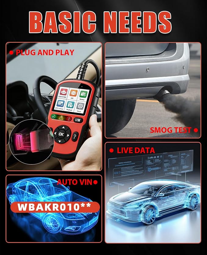 Autel OBD2 Scanner AutoLink AL549: Check Engine Code Reader ABS Diagnostic Tool, Universal Car Battery & Alternator Test, Upgrade Ver. of Autel AL519 MaxiLink ML519 OBDII CAN Diagnostic Scan Tool
