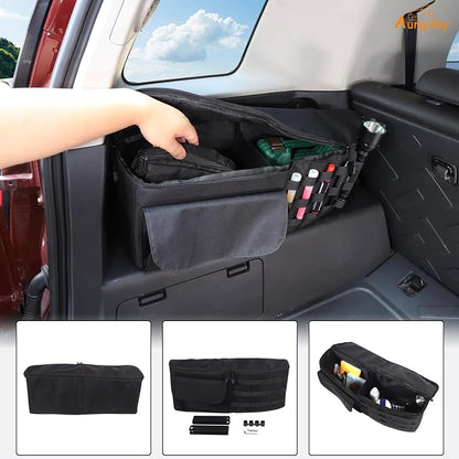 Aunginsy Car Trunk Organizer Compatible with Toyota FJ Cruiser 2007-2021+, 1PCS Trunk Storage Box Backseat Hanging Organizer Rear Left Storage Bag Organizer Multi-Compartment Oxford Cloth Accessories