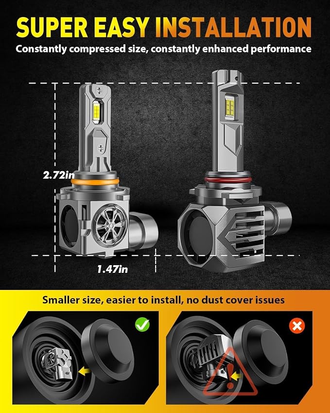 Termitor Premium 9005 HB3 9006 HB4 Fog Light Bulb for Off-road Only