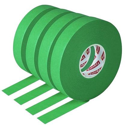 4 Pack Masking Tape 17mm×50m Automotive Refinish Masking Tape Heat Resistant Green Painters Tape for Car Edges Repair Packaging Masking