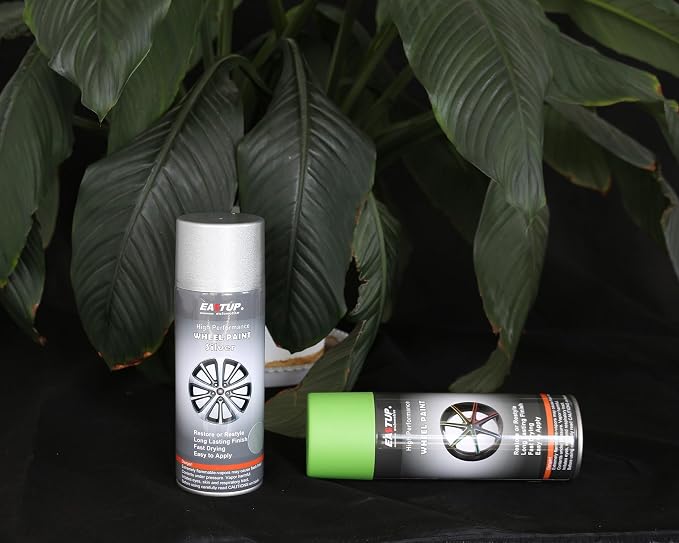 EASTUP Premium Metallic Acrylic Enamel Spray Wheel Spray Paint Flash Silver Color- Brilliant Finish, High Durability, Fade-resistant, Quick Drying Rim Coating