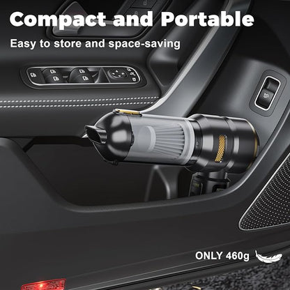 23000PA Portable Cordless Car Vacuum Cleaner,with Digital Display and 3-Speed Suction,Mini Handheld Vacuum for Car,LED Light,One-Touch Dust Emptying,Multiple Functions and Fast Charging