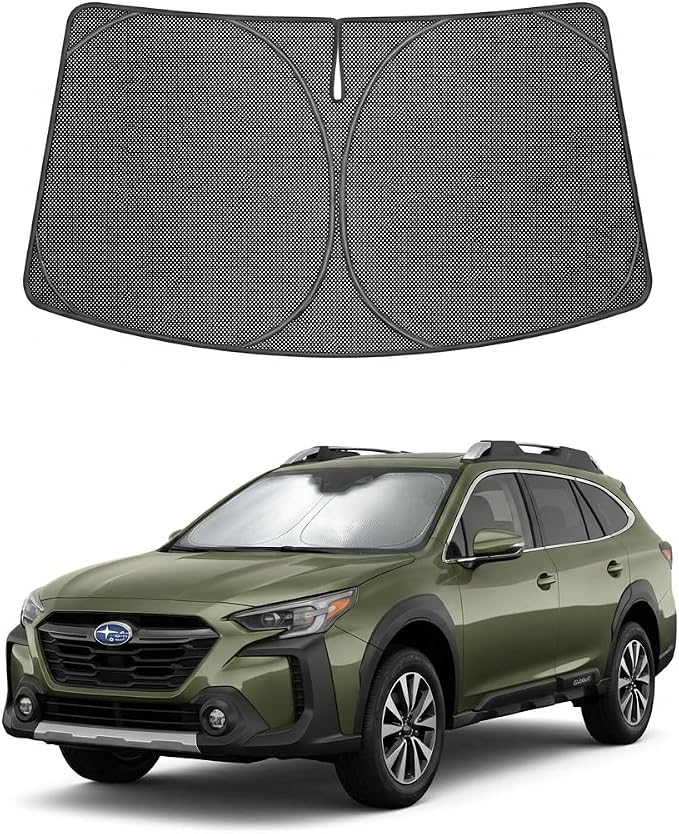 Proadsy Windshield Sun Shade Custom Fit Subaru Outback 2020-2025 Ice Crystal Black Front Window Sunshade UV and Heat Blocker Foldable Visor Keeps Car Cooler for Summer Parking and Daily Use