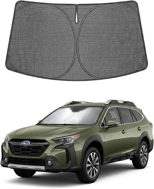 Proadsy Windshield Sun Shade Custom Fit Subaru Outback 2020-2025 Ice Crystal Black Front Window Sunshade UV and Heat Blocker Foldable Visor Keeps Car Cooler for Summer Parking and Daily Use
