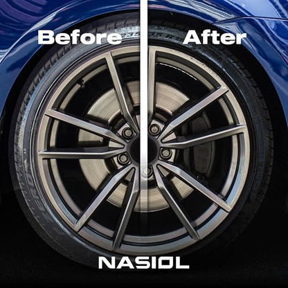 Nasiol DetailerShine Tire Gel, Long Lasting Shiny Tire Dressing, Deeper&Richer Black, Ultimate UV Protection, Easy Application, Non-Greasy Formula 16.9 fl oz