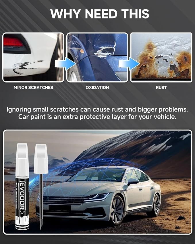 Touch Up Paint Compatible with Nissan Exact Match 2 in 1 Touch up Paint for Chips and Nicks Repair (Champagne Silver Metallic(KAY))