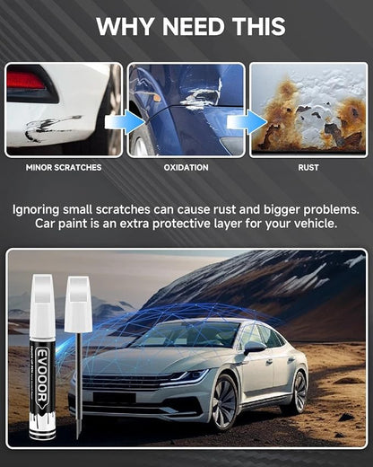 Touch Up Paint Compatible with Nissan Exact Match 2 in 1 Touch up Paint for Chips and Nicks Repair (Champagne Silver Metallic(KAY))