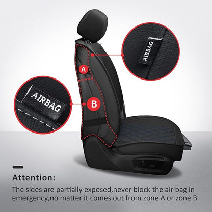MIROZO Dodge Ram Seat Covers Full Set –Waterproof Truck Seat Covers Leather Car Seat Protector Fits 2009-2026 Ram 1500/2500/3500 Crew Quad Regular Cab Pickup with Split Flat Bench 40/60,Black and Blue