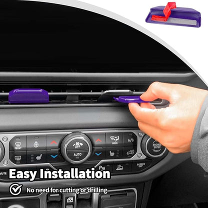JWWY for Jeep JL Vent Air Outlet Adjustment Cover Trim Fit for 2024-2025 Jeep Wrangler JL JLU Gladiator JT 4xe Interior Accessories 2pcs Purple