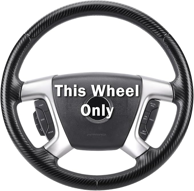 Steering Wheel Cover for Chevy Silverado 1500 GMC Sierra 1500 2007-2013/2500 3500 Chevrolet Tahoe Suburban Yukon (Yukon XL) 2007-2014/ Traverse 2009-2017/ GMC Sierra 2500HD 3500HD 2008-2014