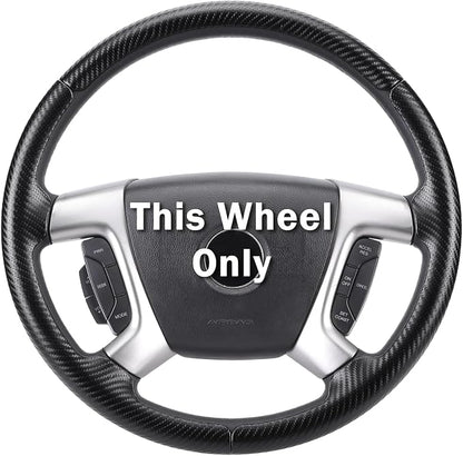 Steering Wheel Cover for Chevy Silverado 1500 GMC Sierra 1500 2007-2013/2500 3500 Chevrolet Tahoe Suburban Yukon (Yukon XL) 2007-2014/ Traverse 2009-2017/ GMC Sierra 2500HD 3500HD 2008-2014