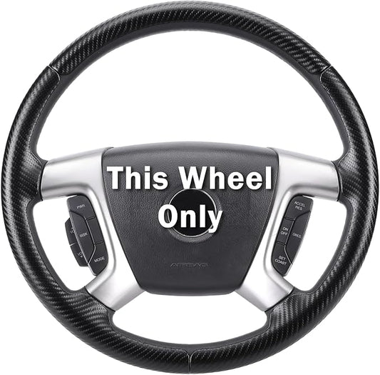 Steering Wheel Cover for Chevy Silverado 1500 GMC Sierra 1500 2007-2013/2500 3500 Chevrolet Tahoe Suburban Yukon (Yukon XL) 2007-2014/ Traverse 2009-2017/ GMC Sierra 2500HD 3500HD 2008-2014