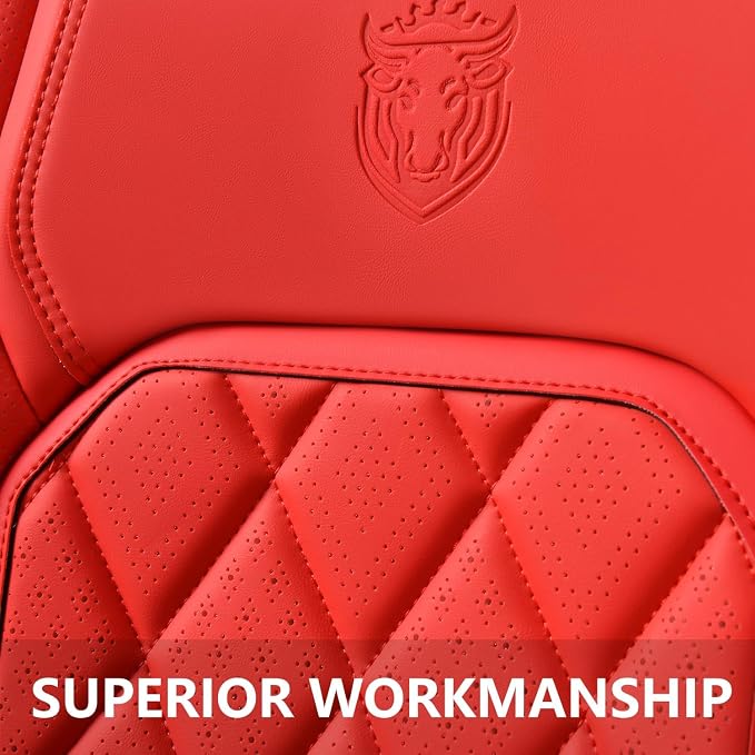 Coverado Car Seat Covers Full Set, 5 Seat Universal Seat Cover for Cars, Luxury Faux Leather Waterproof Seat Cover, Front and Back Car Seat Protector, Auto Seat Covers Fit for Most Vehicles, Red