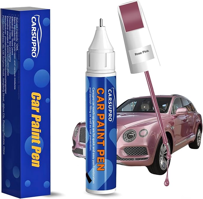 Pink Touch Up Paint for Cars,Car Paint Touch Up Pen for Deep Scratches,Car Scratch Repair Pen Auto Scratch Remover for Easy to Use and Fix(Bright Pink)