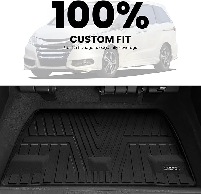 LASFIT Trunk Mat for Honda Odyssey 2018-2026, Custom Fit Cargo Mat, Waterproof All Weather, Kid & Pet Friendly, Easy Clean for Family Use