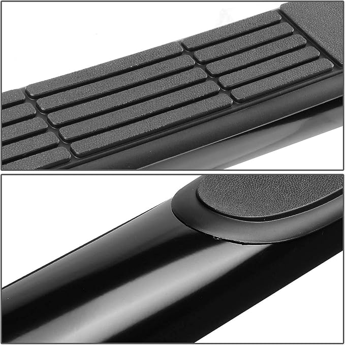 3 Inches Side Step Nerf Bar Running Board Compatible with Jeep Wrangler 87-06, Stainless Steel, Black Powdercoated