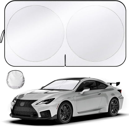 Sun Shade for Car Windshield, Foldable Universal Car Windshield Sun Shade UV Rays Reflective Sun Visor Shade Keeps Vehicle Cool for Cars, Trucks, SUVs (59 x 31.5 in)