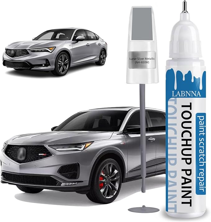 Lunar Silver Metallic(NH-830M) Touch Up Paint for Acura-Exact Match 2 in 1 touchup Paint Pen for Chips and Nicks Repair Car Paint Scratch Repair