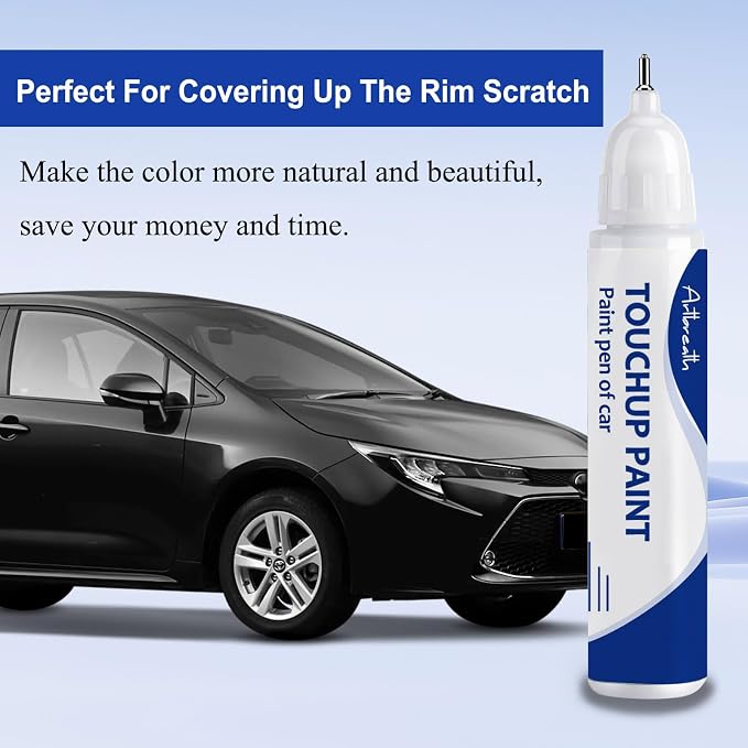 Midnight Black Metallic (218) Touch Up Paint for Toyota-Exact Match–Chips and Nicks Car Paint Scratch Repair Kit Automotive Paint Pen for Avalon/RAV4/Camry/Corolla/Highlander/Prius/Tacoma
