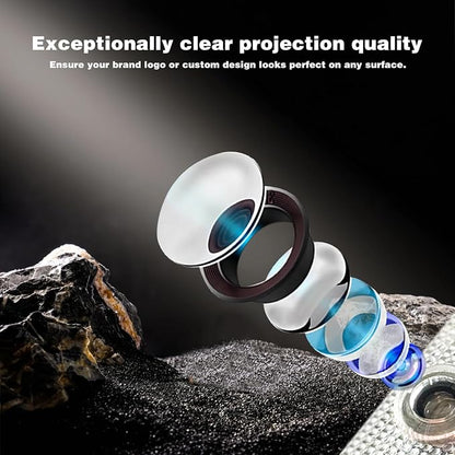 2026 New Lzmytsdklo 2 Pcs 4K HD Never Fade Laser Projection Lights Featuring Glass Lenses, Puddle Lights, Compatible with 1/2/3/4/5/6/7/X1/X2/X3/X4/X5/X6/X7/M/Z/GT M with Letter