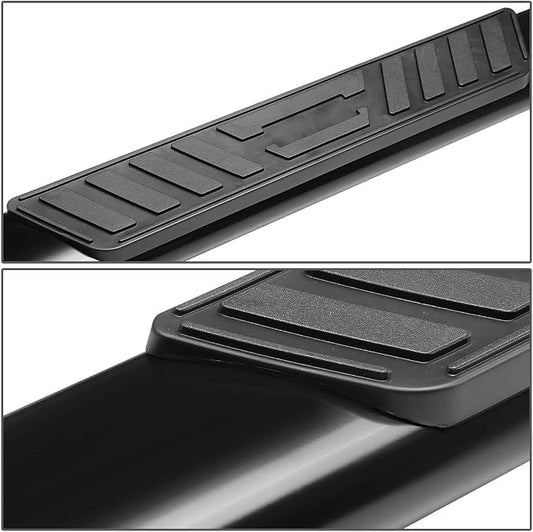 DNA Motoring 5 Inches Running Boards Compatible with 02-08 Ram 1500 Quad/Crew Cab, Powder Coated Side Step Nerf Bars, STEPB-5O-933-BK