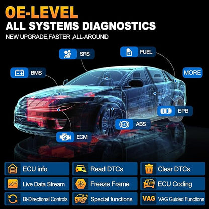 LAUNCH X431 PRO Elite 2026 New Bidirectional Scan Tool, 38+ Reset, ECU Coding, All-in-One Full System Diagnostic Scanner, CANFD&DoIP, FCA AutoAuth, VAG Guide,Same as Pro3s+ 5.0,2 Years Free Update