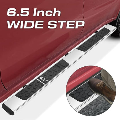 COMNOVA 6.5 Inches Side Steps Running Boards Compatible with 2019-2026 Dodge Ram 1500 (excl. Classic/2500/3500) Crew Cab with 4 Full Size Doors. Ram Rock Sliders Nerf Bars with Honeycomb Step Pad.