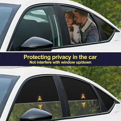 ZATOOTO Car Window Shades for Honda Civic 2017-2024, Side Window Sun Shade with Double Layer Reversible, Black for Blackout Privacy Silver for UV Blocking for Camping Sleeping Travel
