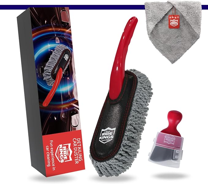 Car Duster Interior Detailing Kit (3 Packs),Scratch Free,Microfiber Towels Interior/Exterior Cleaning,Detailing Tools，Car Gifts for Men Women