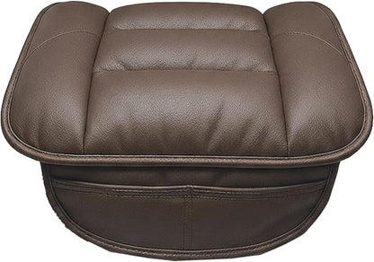 CORRIDOR Genuine Leather Seat Cushion for Car - Handmade - Relieve Hip, Pressure and Sciatica Pain - Ideal for Lower Back Pain - for Office Chair and Car Seat (Coffee Brown, Cushion)