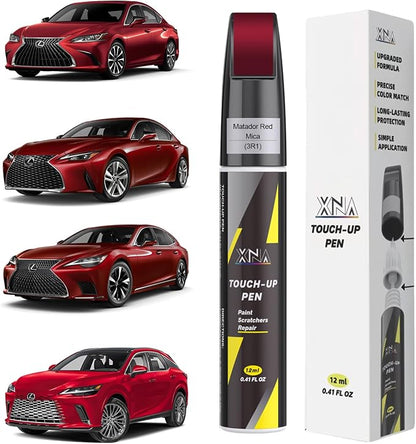 XNA Matador Red Mica(3R1) for Lexus Touch Up Paint, Car Scratch Remover for Nicks and Chips Repair, 2-In-1 Quick & Easy Fix Car Scratch Repair Kit with Exact Color-Matched