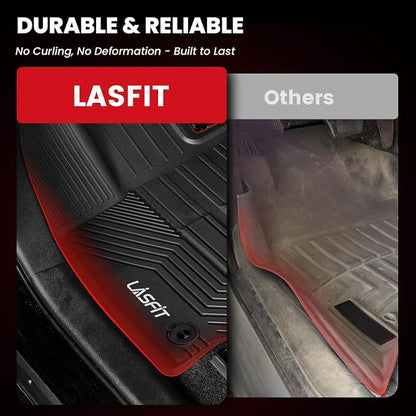LASFIT Floor Mats&Trunk Mat for Toyota RAV4 2019-2025(Not Fit Hybrid) All Weather TPE Custom Fit Floor Liner for Toyota RAV 4 LE/XLE/Limited/TRD/Adventure Full Set Accessories, Lifespan 5 Years+,Black