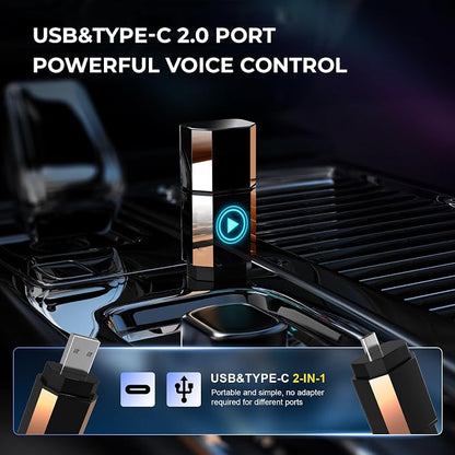 Wireless CarPlay Adapter for Android/iPhone, 2025 Upgrade 𝟮 𝙄𝙉 𝟭 USB-A&C, Fast BT 5.3GHz, Auto-Connect for Built-in Wired CarPlay Cars, Mini Android Auto Dongle Compatible for iOS 10+/Android 11+