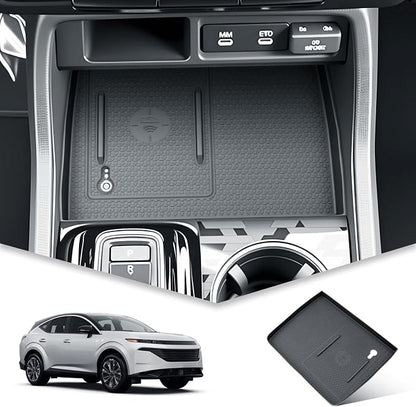BIBIBO for 2026 Honda Passport Wireless Charging Mat 2026 Honda Passport (RTL/TrailSport Elite/TrailSport) Center Console Charging Mat 2026 Passport Console Insert Organizer 2026 Passport Accessories