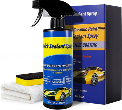Car Coating Spray - Quick Nano Ceramic Wax & Polish - Ultra-High Gloss Coating Sealant for Car Body, Exterior Paint, and All Automotive Surfaces