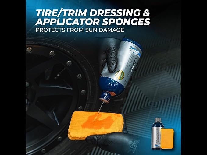 The Rag Company - Complete Wheel & Tire Cleaning Kit - Includes Wheel Cleaner, Exterior Detailing Sprays, Microfiber Towels, Brushes, Applicators - 15 Piece Kit