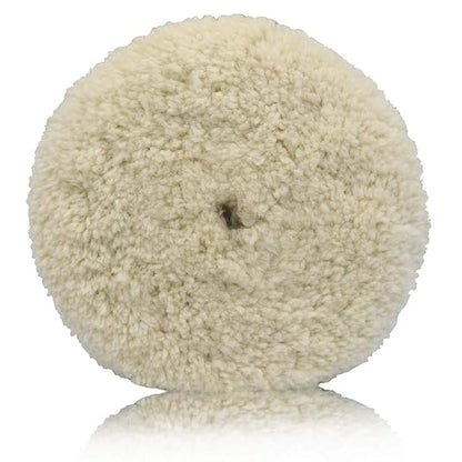 Woolous 7 Inch Double Sided Wool Buffing Pad 5/8-11 Thread Cars Boats Metal | 100% wool double-sided pad for cutting, compounding, polishing and buffing cars, boats, trucks, RVs and metal surfaces.