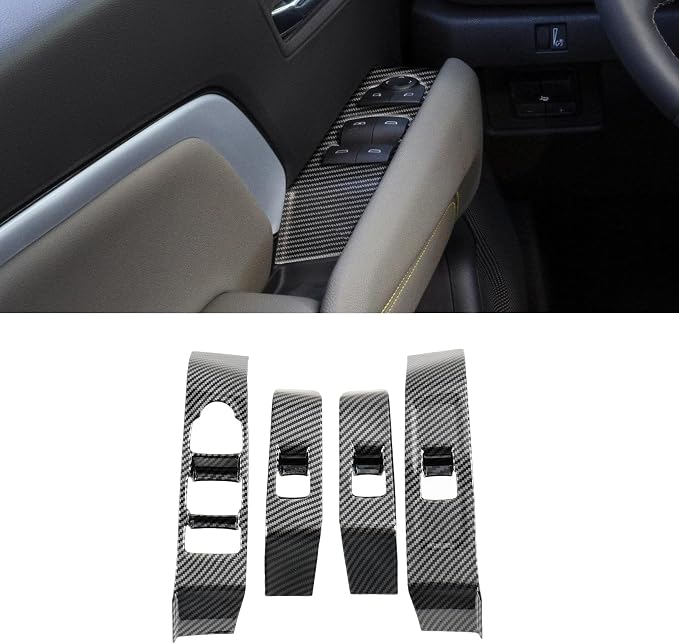 Interior Trim for Colorado Canyon 2023-2026 Carbon Fiber Gear Shift Panel with Steering Wheel Trim