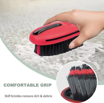 Cleaning Brush, Carpet Brush ，for Car Interior and Home, Couch (Red)