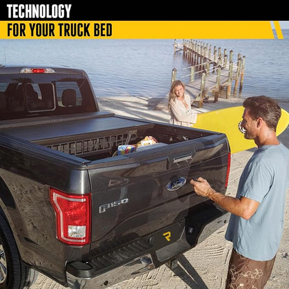RealTruck Roll-N-Lock E-Series Retractable Truck Bed Tonneau Cover | RC223E | Fits 2019 - 2025 Chevy/GMC Silverado/Sierra, works w/ MultiPro/Flex tailgate (w/o Carbon Pro Bed) 5' 10" Bed (69.9")