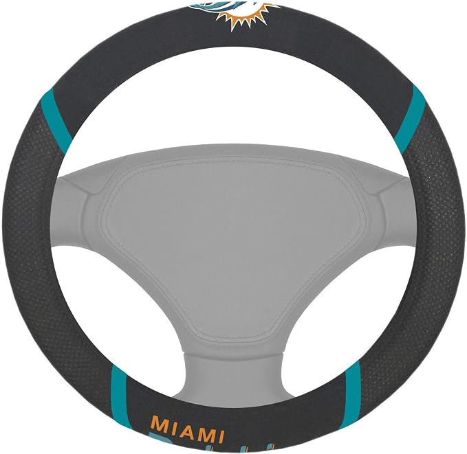 FANMATS NFL Unisex-Adult Embroidered Steering Wheel Cover