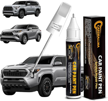 Car Touch Up Paint(1J9/2PT Celestial Silver Metallic) for Toyota, Color Accurate Car Scratch Repair Remover Pen,Automotive Paint Quick & Easy to fix vehicle Chips and Nicks Scuff