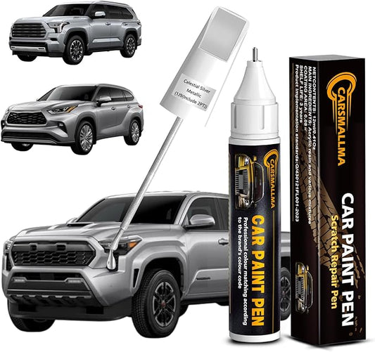 Car Touch Up Paint(1J9/2PT Celestial Silver Metallic) for Toyota, Color Accurate Car Scratch Repair Remover Pen,Automotive Paint Quick & Easy to fix vehicle Chips and Nicks Scuff