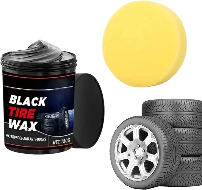 Tire Wax | Auto Wheel Renovation - Auto Wheel Coating Paste | for Mechanics Drivers Detailers Groomers Modifiers Racers Restorers Trucks SUVs RVs Sedans Garages Shops