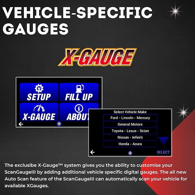 ScanGauge 3 Touch Screen OBD2 Scanner, Digital Gauges & Trip Computer SG3 | Digital Gauges, WiFi Updates, SG3