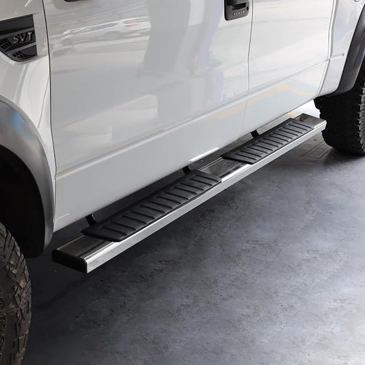 COMNOVA 6 Inch Running Boards Compatible with 2007-2021 Toyota Tundra Double Cab, Tundra Running Boards Made with Stainless Steel. Stainless Steel Side Steps, Truck Step Bars Nerf Bars