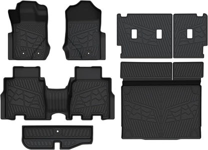 LASFIT Floor Mats & Cargo Liner Set for Ford Bronco 4-Door 2021-2026, Full Covrage Floor Liners + Cargo Mat + Backrest Mats + Underfloor Storage Mat, Heavy Duty All Weather TPE Interior Protection