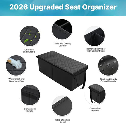 Mixsuper Liner Car Seat Organizer for 2026 Hyundai Palisade LX3, Console Organizer Backseat Box for Palisade LX3, Kids Toys Baby Supplies Dog Toy Box Storage Bin Travel Accessories
